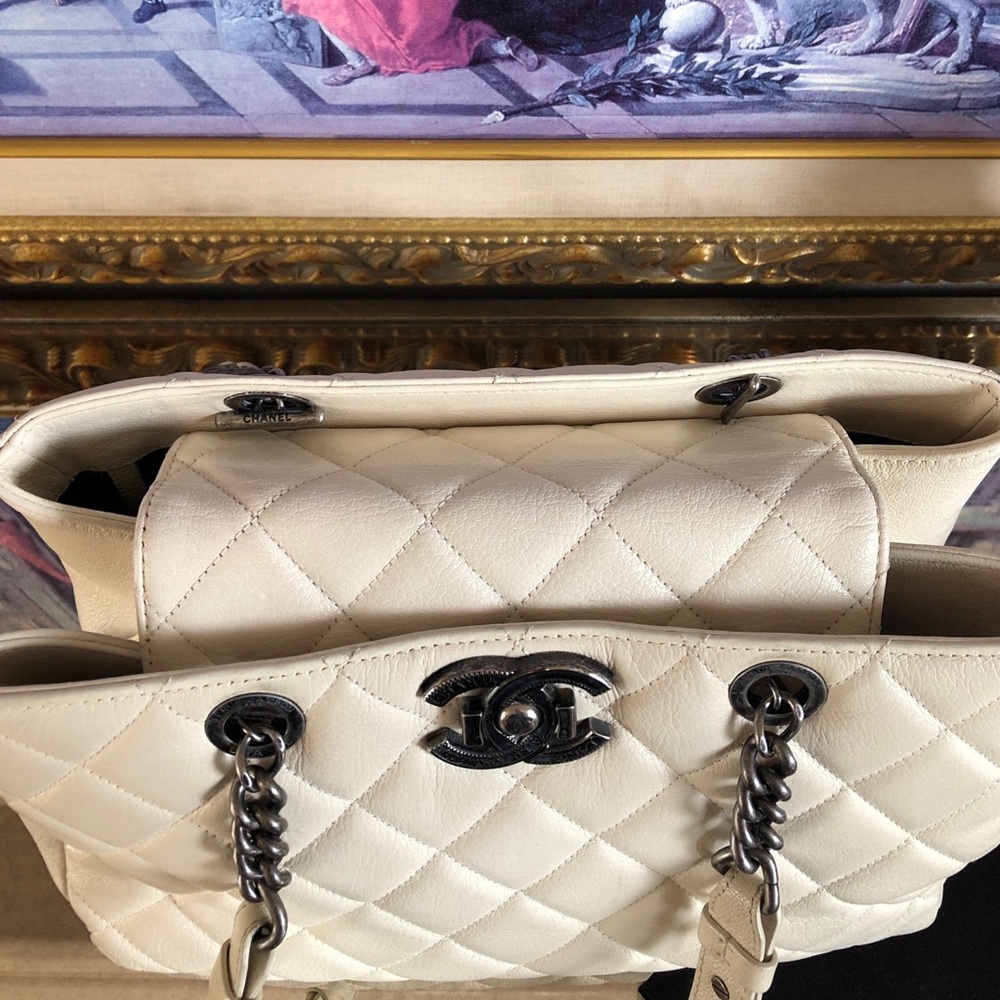 Chanel Cream Cambon City Rock Tote - Picture 8 of 11